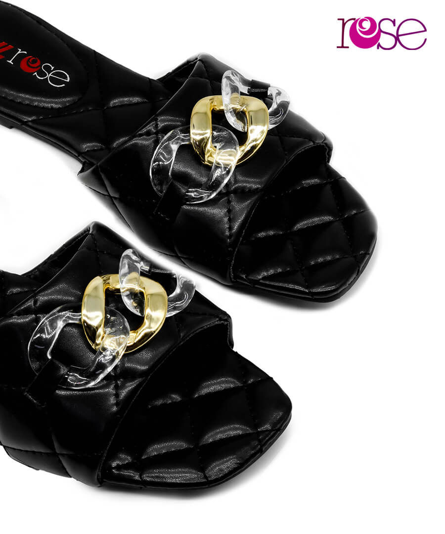 Rose[CP20]RZ404 Black Womens Sandal