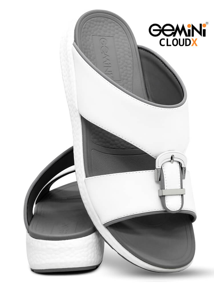 Gemini Cloud [G37]M001 White Gents Arabic Sandal