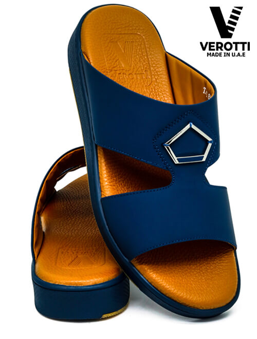 Verotti [X164] TAM3-86 Navy Blue Tan Gents Sandal