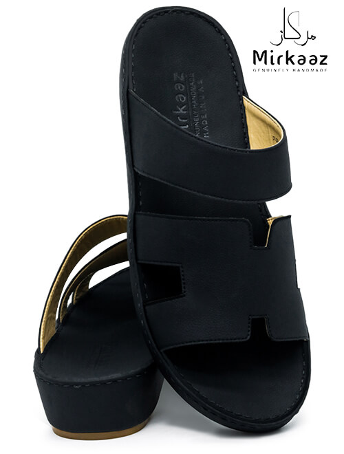 Mirkaaz[M188]3101 Full Black Gents Sandal