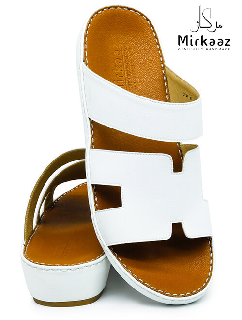Mirkaaz[M189]3101 White Tan Gents Sandal