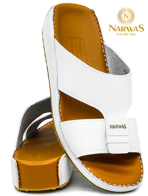 Narwas 402 [NG53] White Tan Gents Sandal