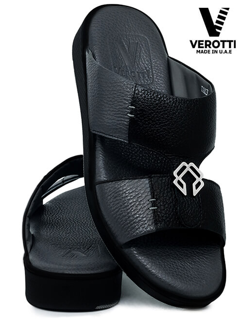Verotti-[X185]-TAM3-219-Black-Gray-Gents-Sandal-40