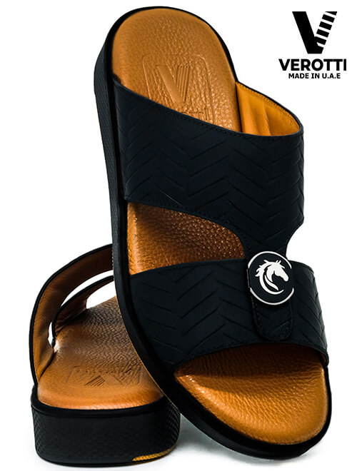 Verotti [X189] TAM3-200 Black Tan Gents Sandal