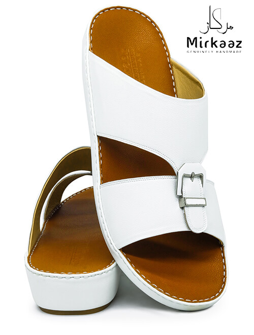 Mirkaaz[M194] 3106 White Tan Gents Sandal