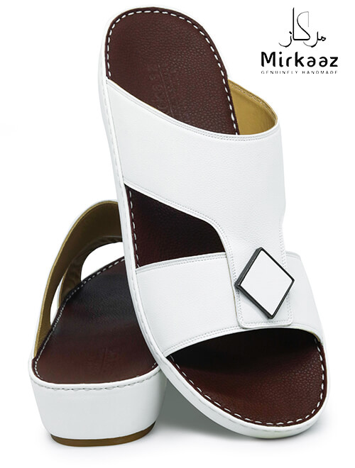 Mirkaaz[M196] 3140 White Gents Sandal