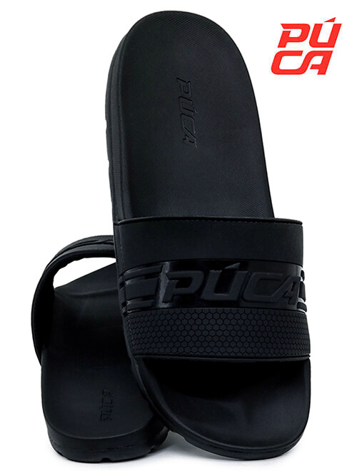 Puca[PS10]SLIDER005 Full Black Gents Sandal