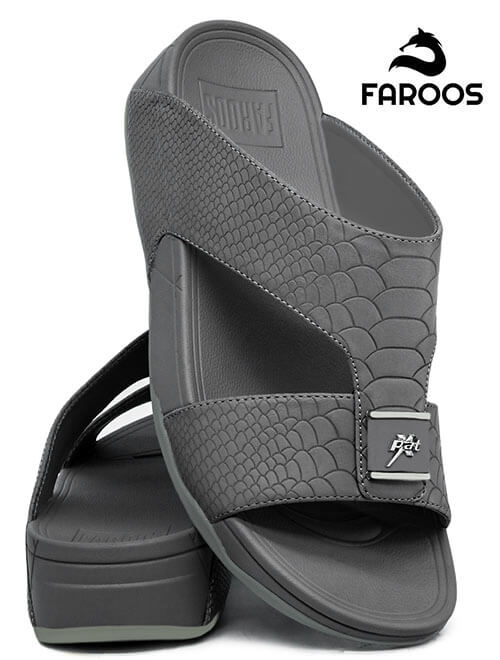 Faroos-[F64]-M021-Gray-Gents-Arabic-Sandal-40