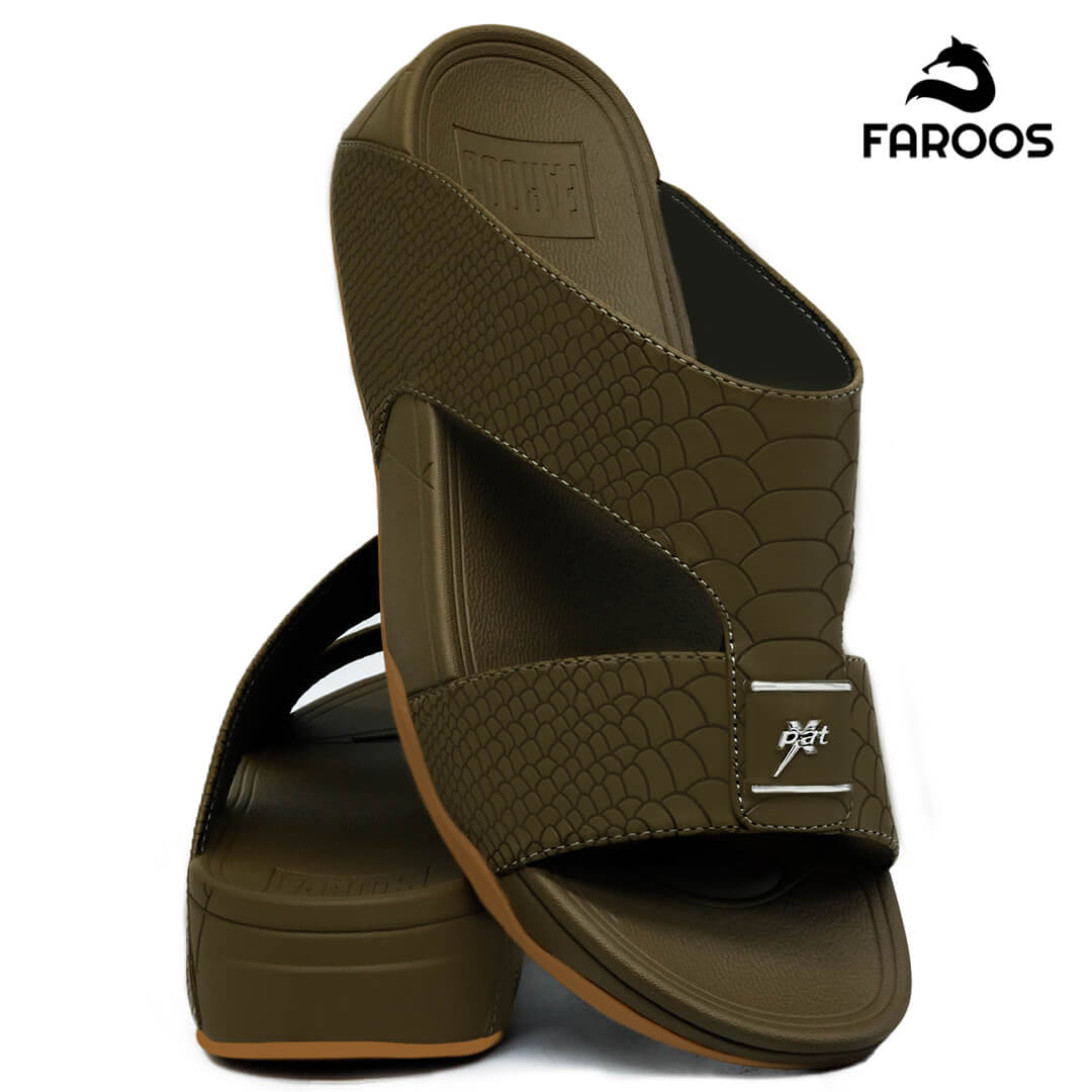 Faroos-[F65]-M021-Olive-Gents-Arabic-Sandal-40