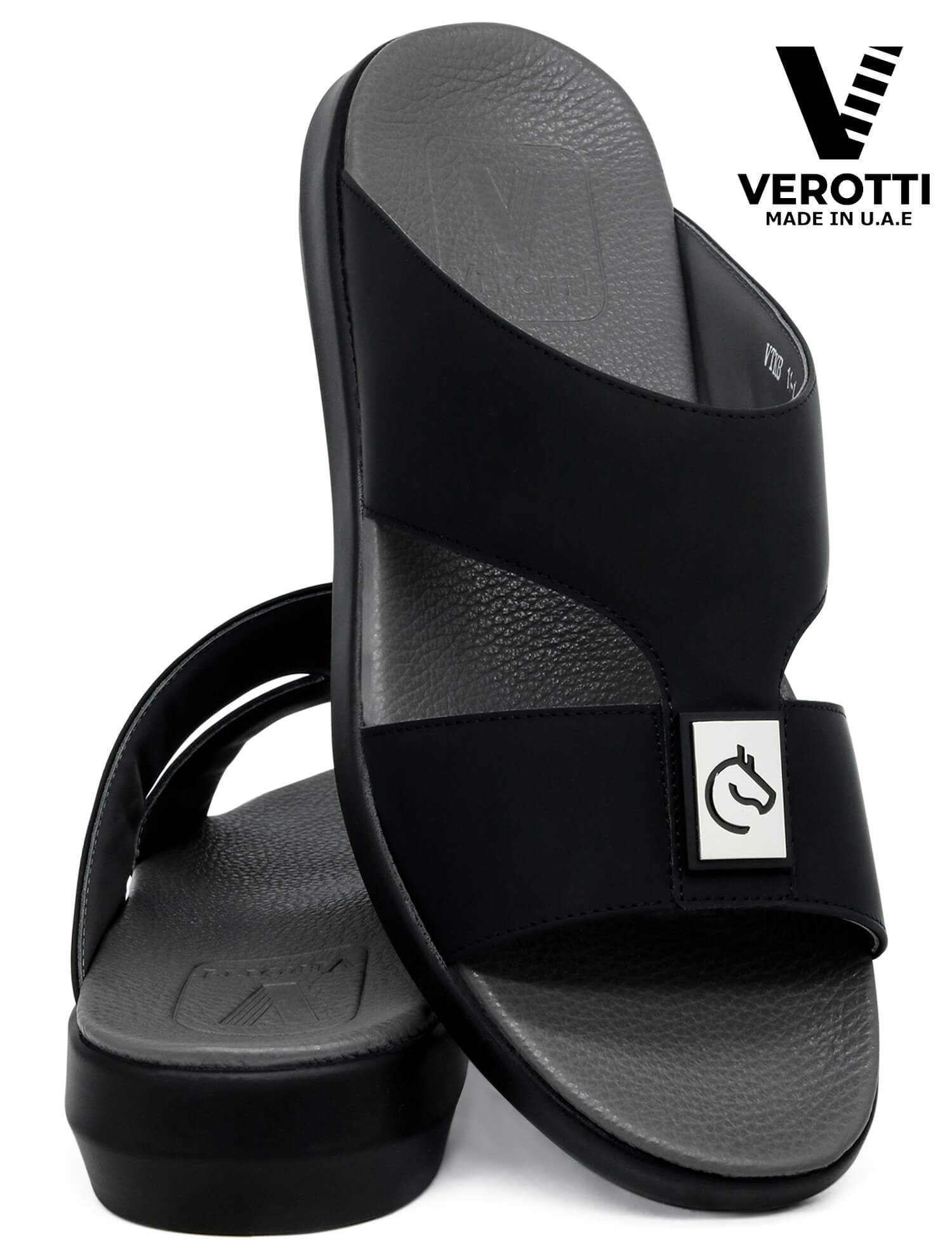 Verotti [X245] VTKB-11 Black Gray Gents Arabic Sandal