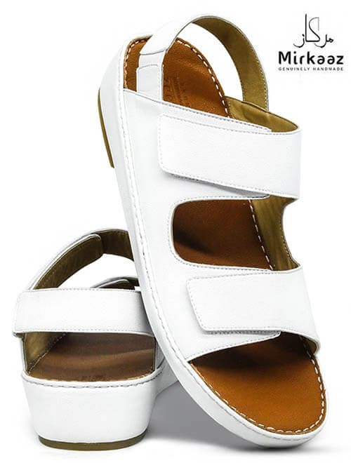 Mirkaaz[M253]3262 White Tan Gents Sandal
