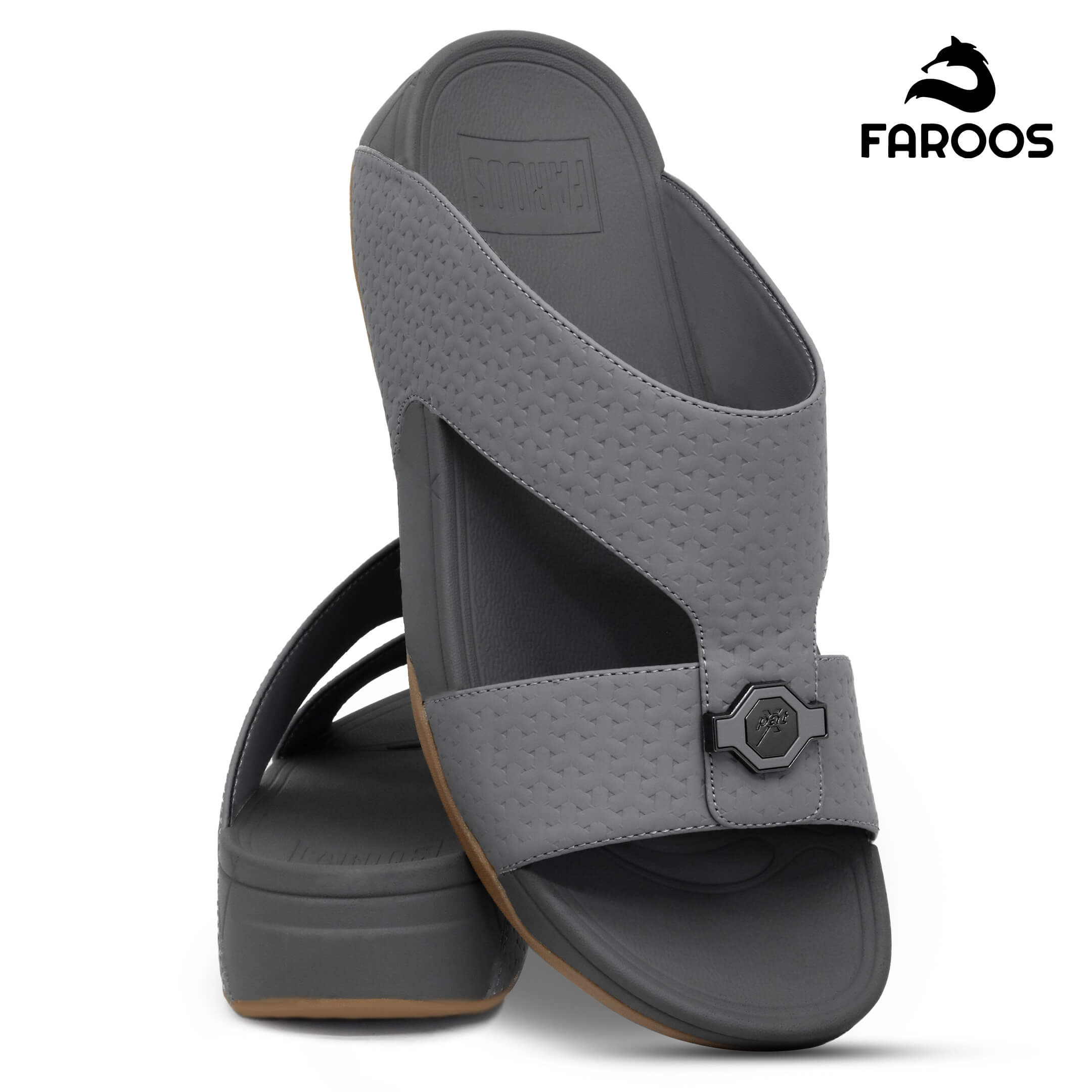 Faroos[F121]M061-Gray--Gents-Arabic-Sandal-40