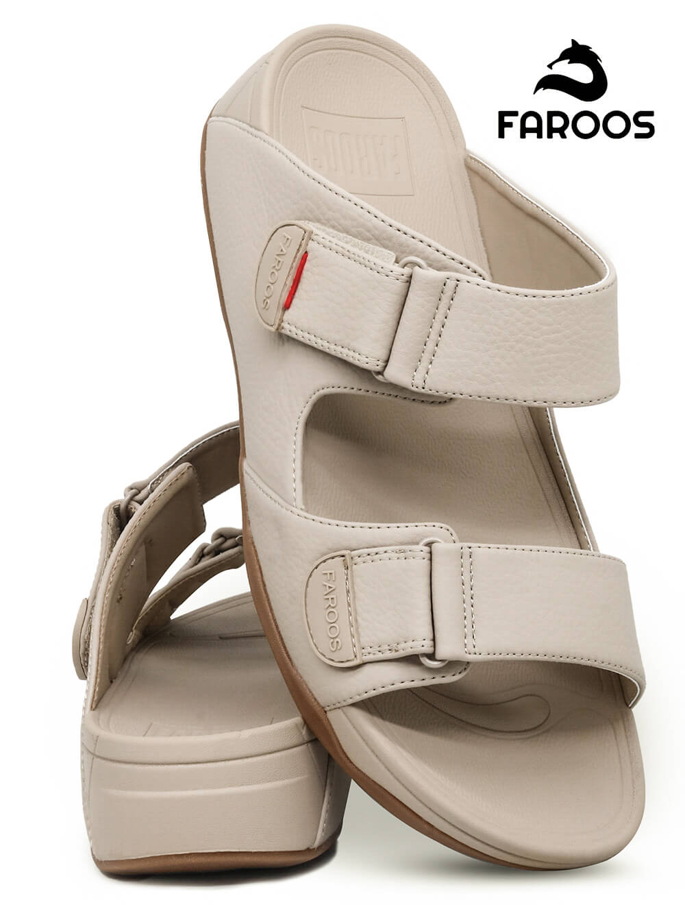 Faroos[F123]M051 Beige Gents Arabic Sandal