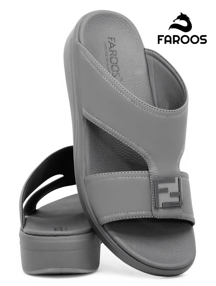 Faroos[F160]M901 Gray Gents Arabic Sandal