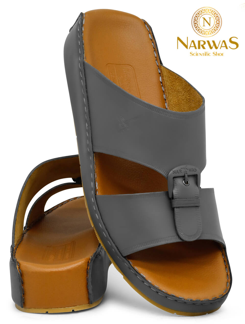 Narwas 320[NG99] Gray Gents Arabic Sandal