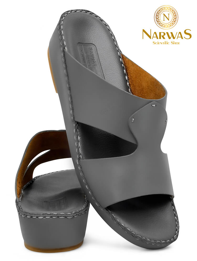Narwas 451[NG103] Gray Gents Arabic Sandal