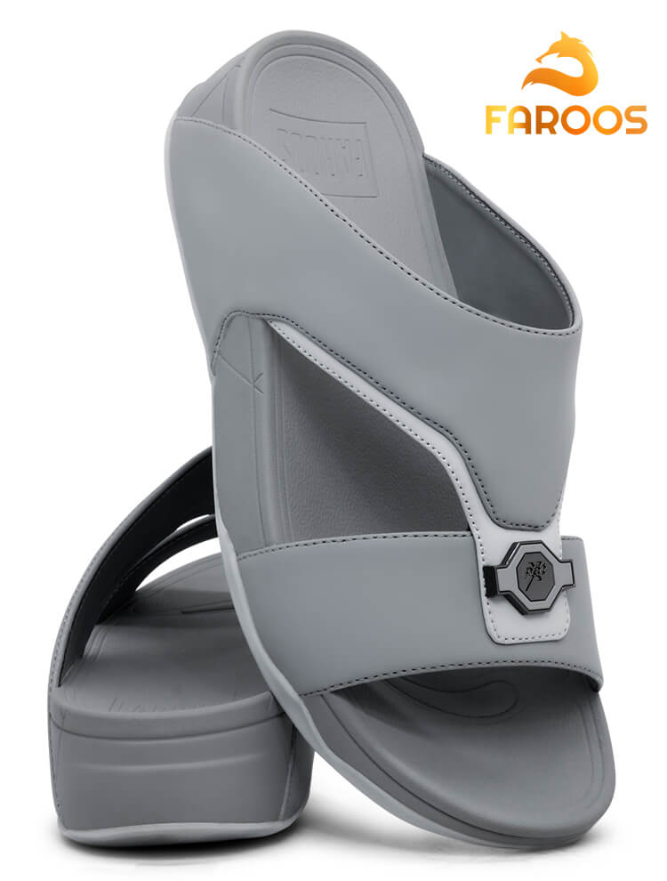 Faroos[F201]M050 Gray Gents Arabic Sandal