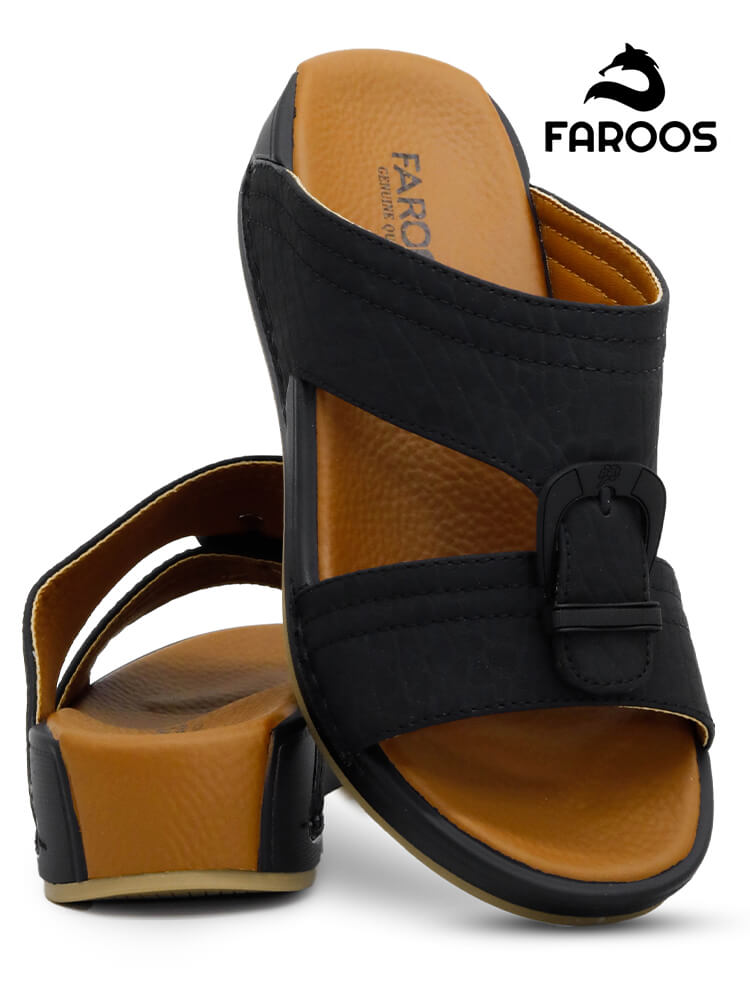 Faroos[FK2]B503 Black Kids Arabic Sandal