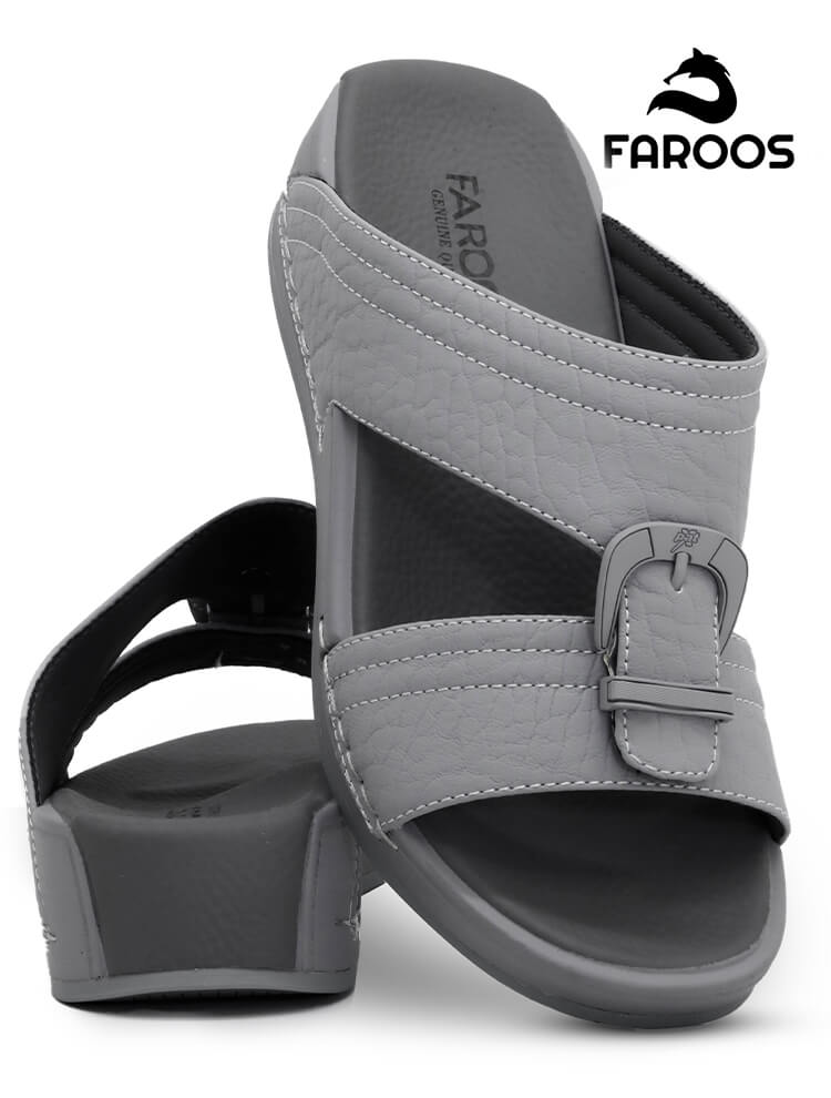 Faroos[FK3]B503 Gray Kids Arabic Sandal