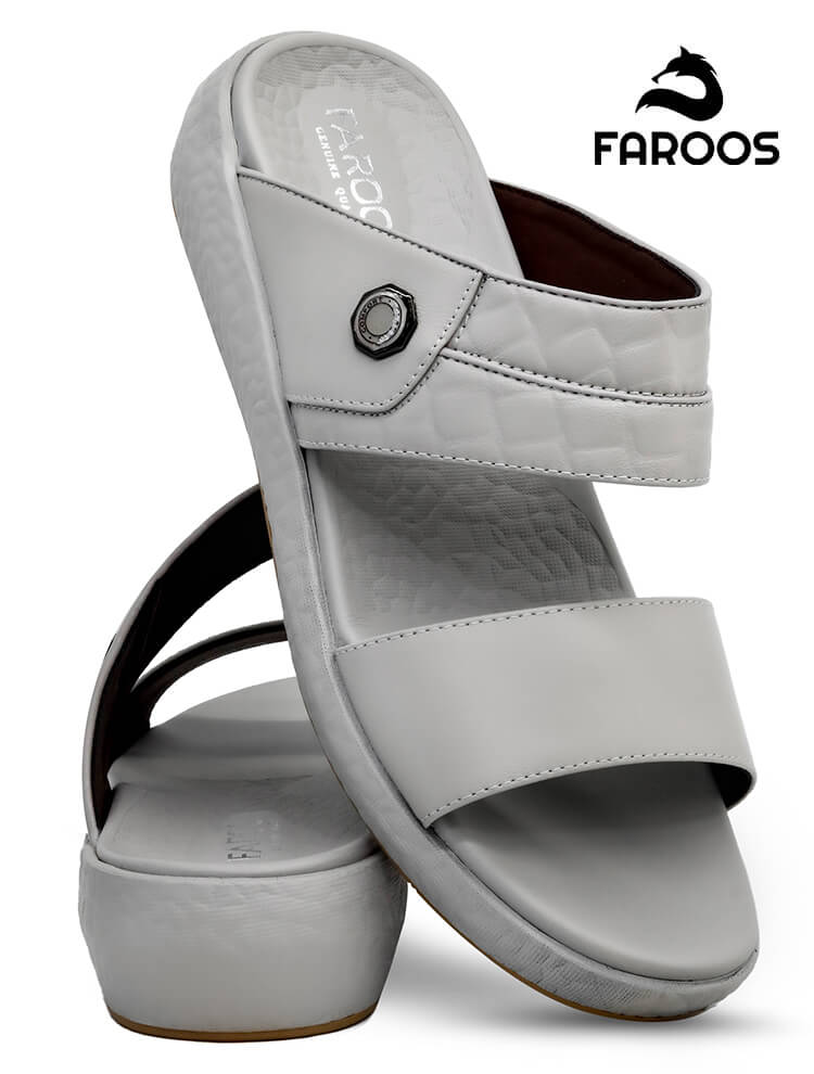 Faroos[F237]M053 Stone Gents Arabic Sandal