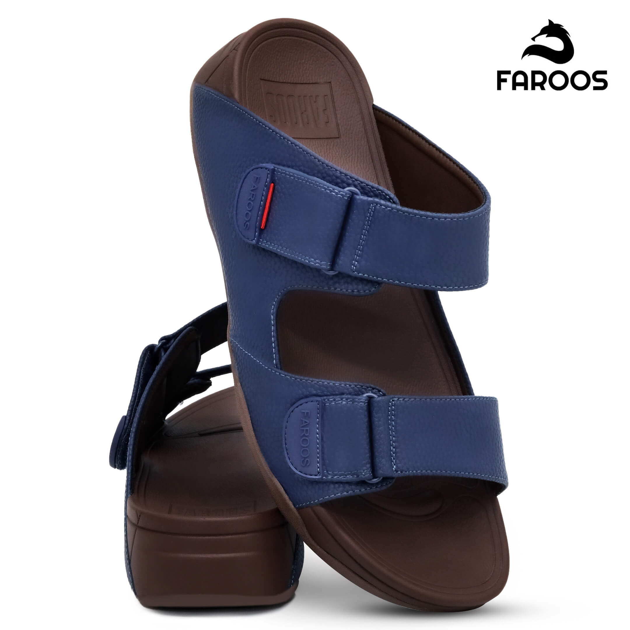 Faroos[F252]M098-Navy-Gents-Arabic-Sandal-40