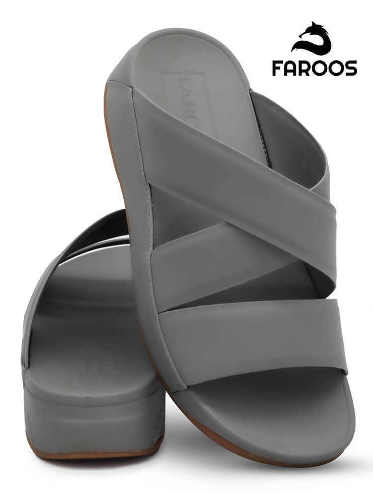Faroos[FK16]B011-Gray-Kids-Arabic-Sandal-32
