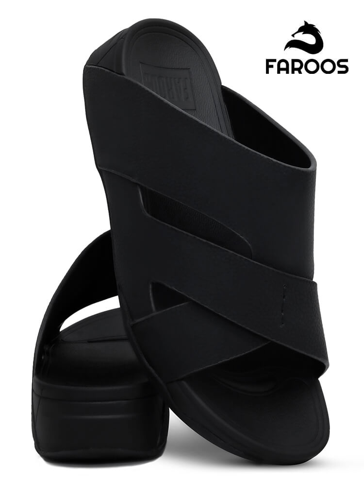 Faroos[F264]M106 Black Gents Arabic Sandal