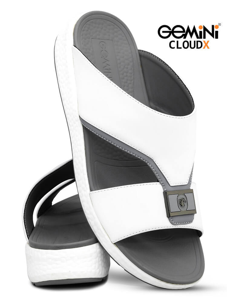 Gemini Cloud [G45]M015 White Gents Arabic Sandal