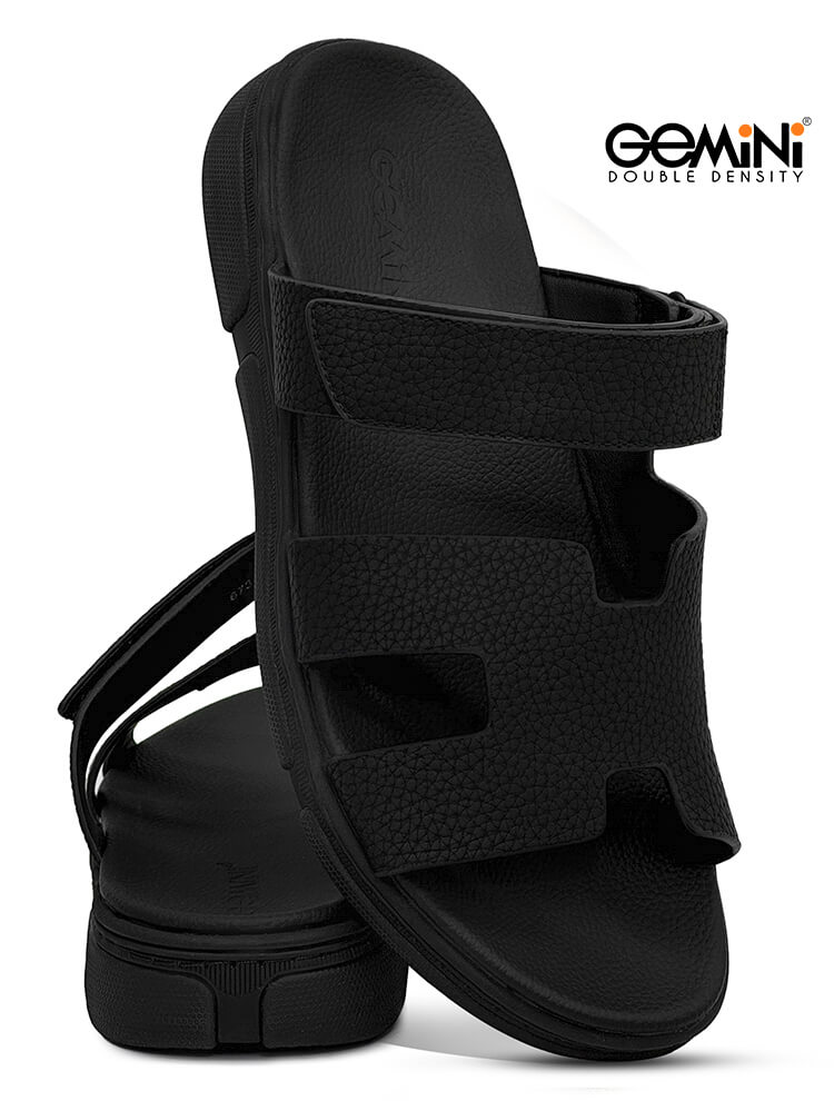 Gemini[G51]M078 Black Gents Arabic Sandal