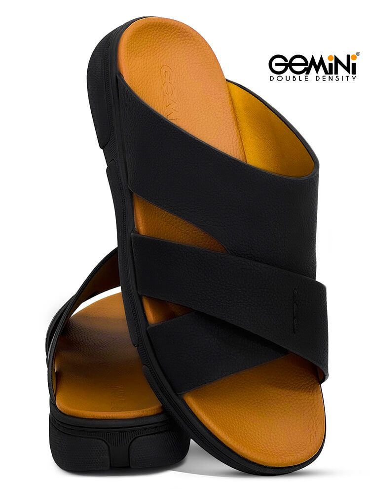 Gemini[G55]M076 Black Gents Arabic Sandal