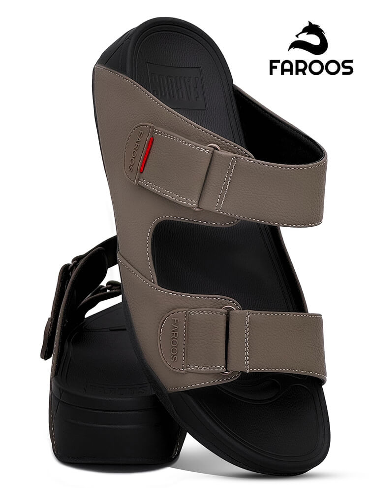 Faroos[F281]M051-Olive-Black-Gents-Arabic-Sandal-40