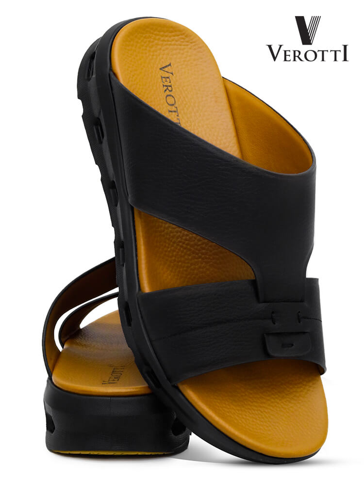 Verotti ON CLOUD[X384]M028 Black Gents Arabic Sandal