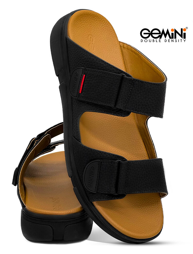 Gemini[G58]M077-Black-Tan-Gents-Arabic-Sandal-40