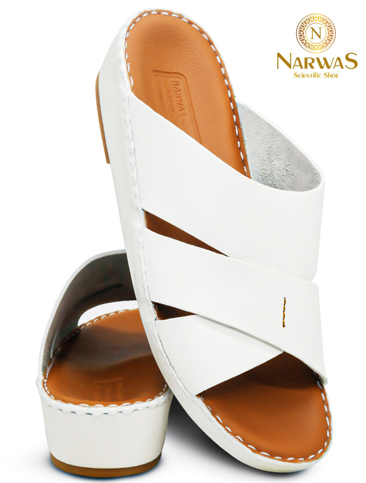 Narwas 453[NG121] White Gents Arabic Sandal