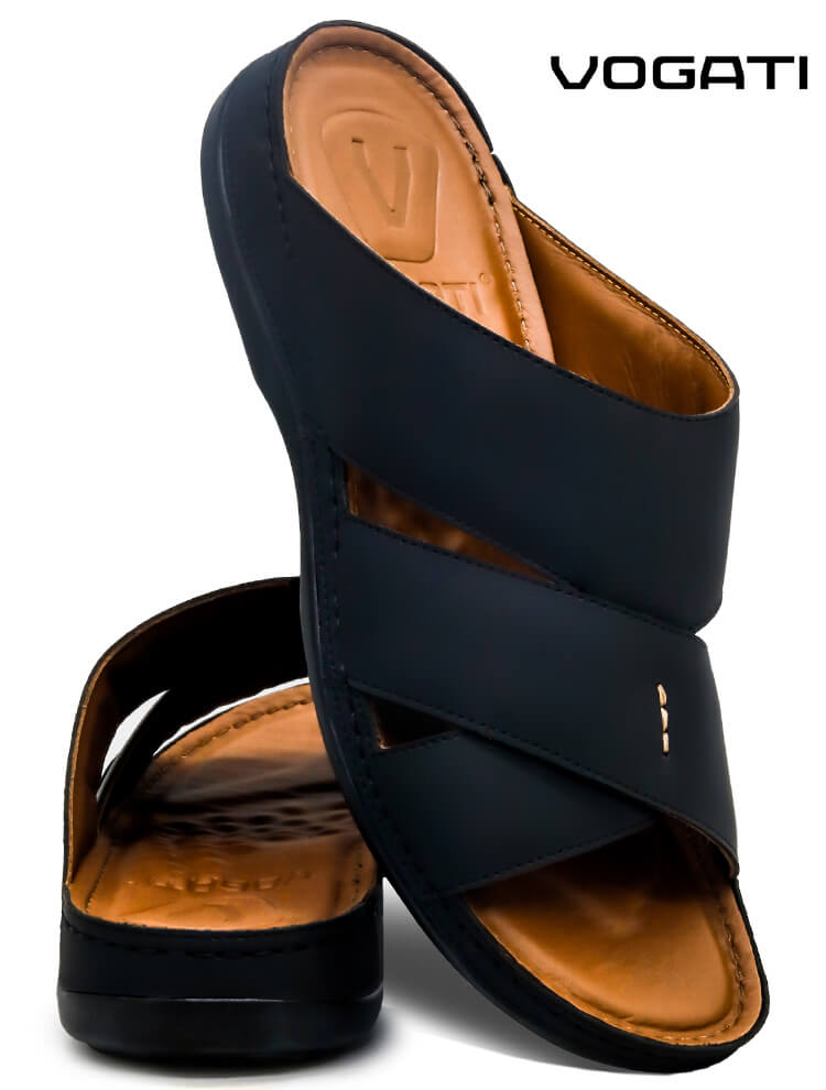 Vogati [V43]VG08 Medical Black Gents Sandal