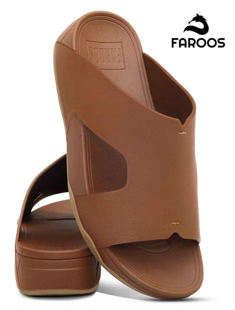 Faroos[F285]M071 Tan Gents Arabic Sandal