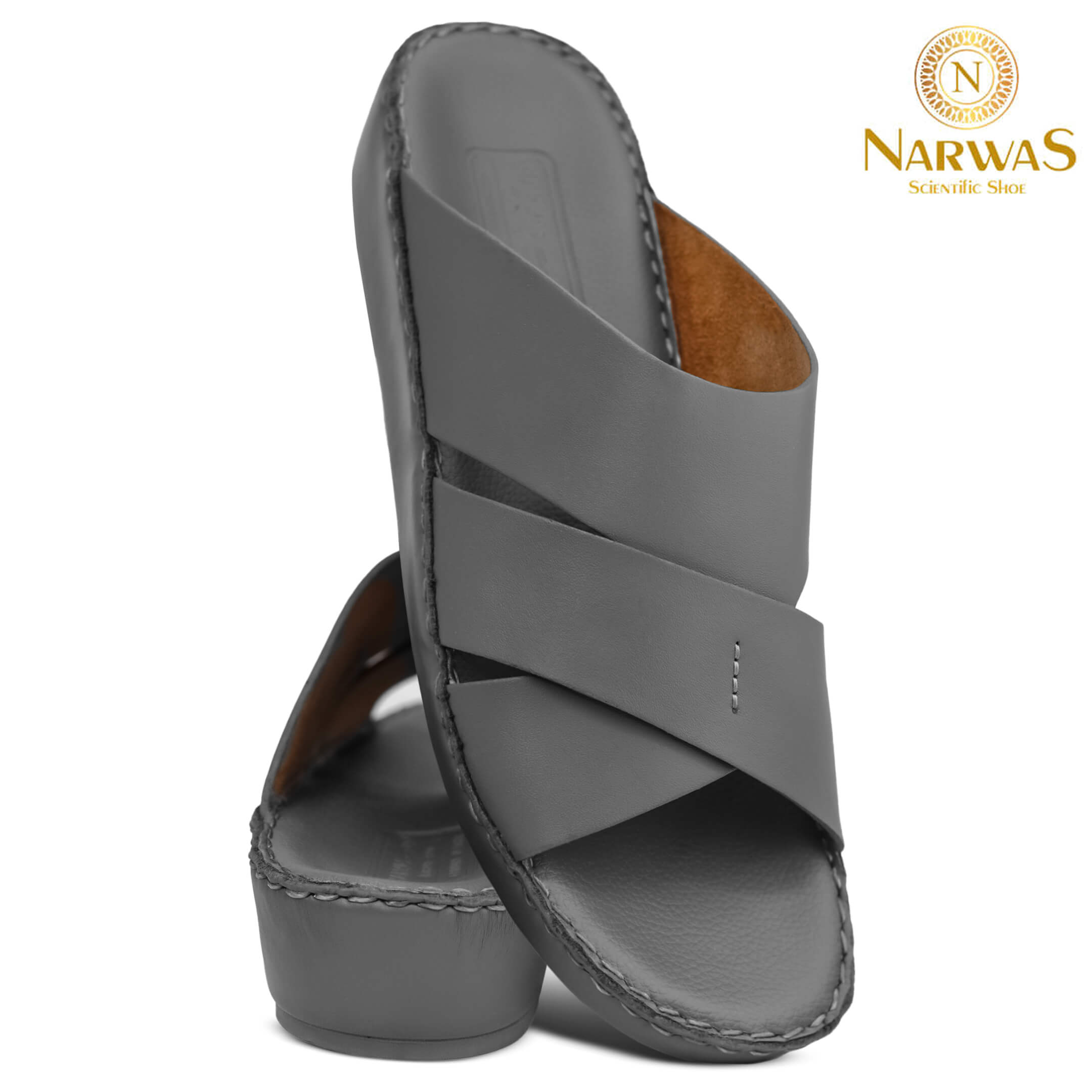 Narwas-453[NG122]-Gray-Gents-Arabic-Sandal-40