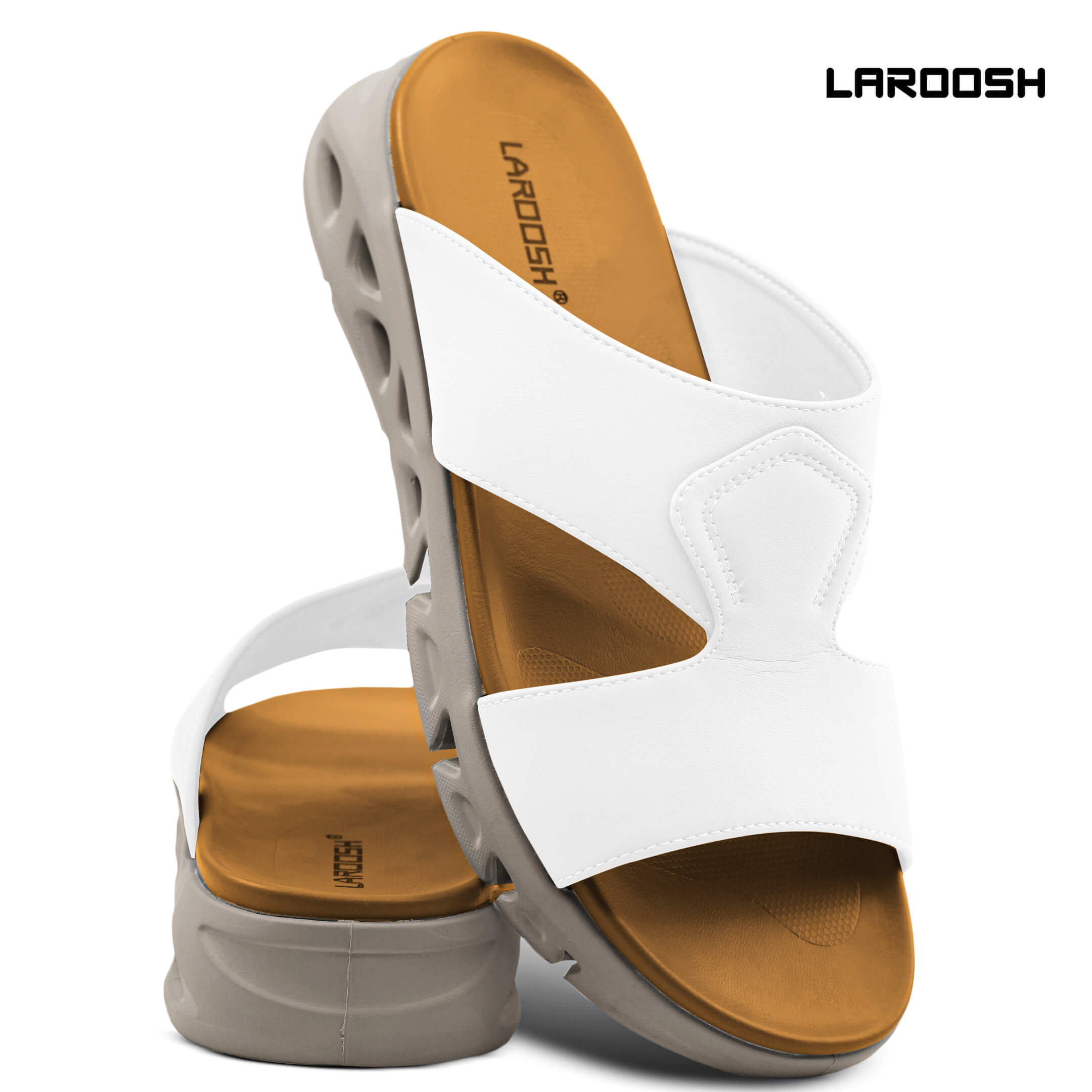 Laroosh[LA56]TN1076-White-Gents-Arabic-Sandal-40