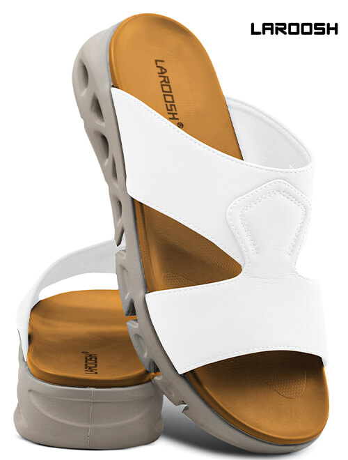 Laroosh[LA56]TN1076-White-Gents-Arabic-Sandal-40