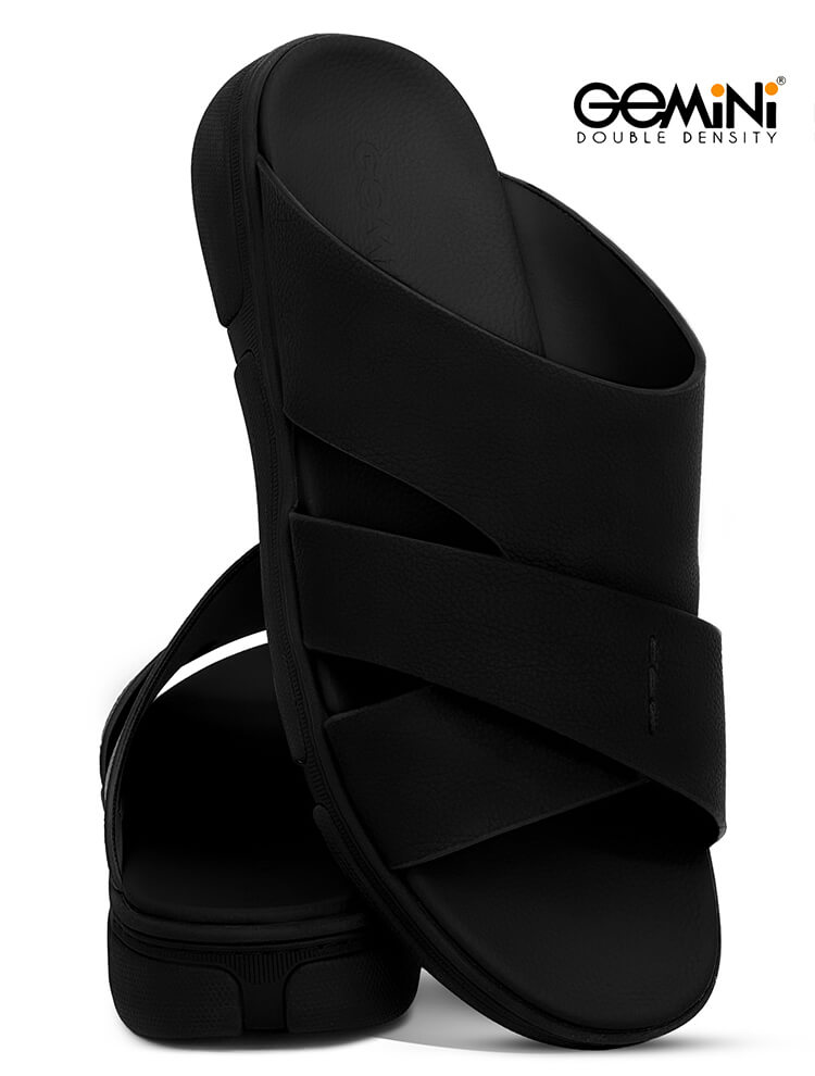 Gemini[G71]M076 Black Gents Arabic Sandal