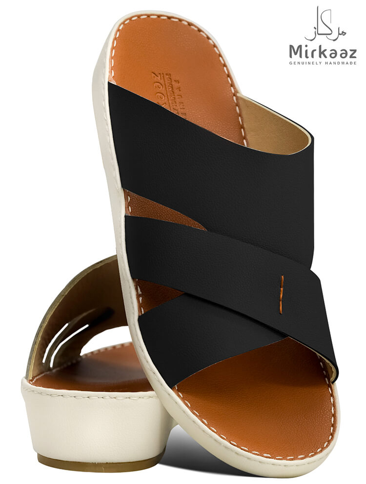 Mirkaaz[M309] 3500 Black Gents Arabic Sandal