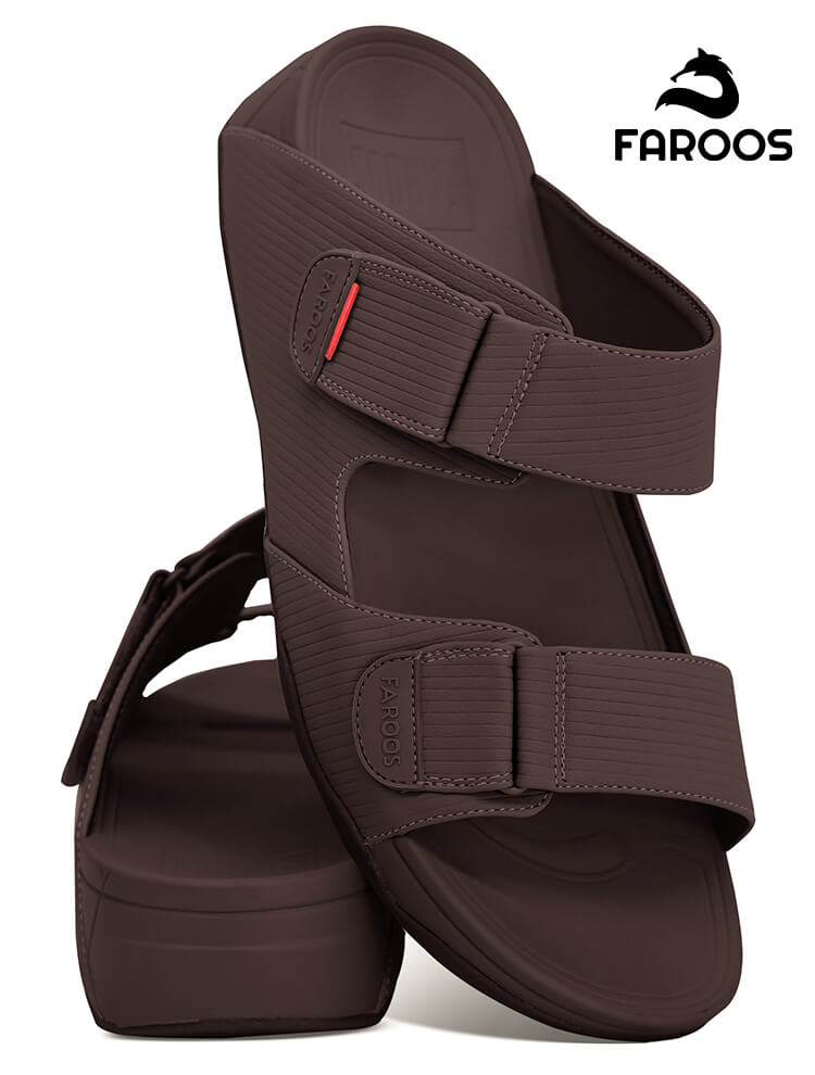 Faroos[F292]M126 Brown Gents Arabic Sandal