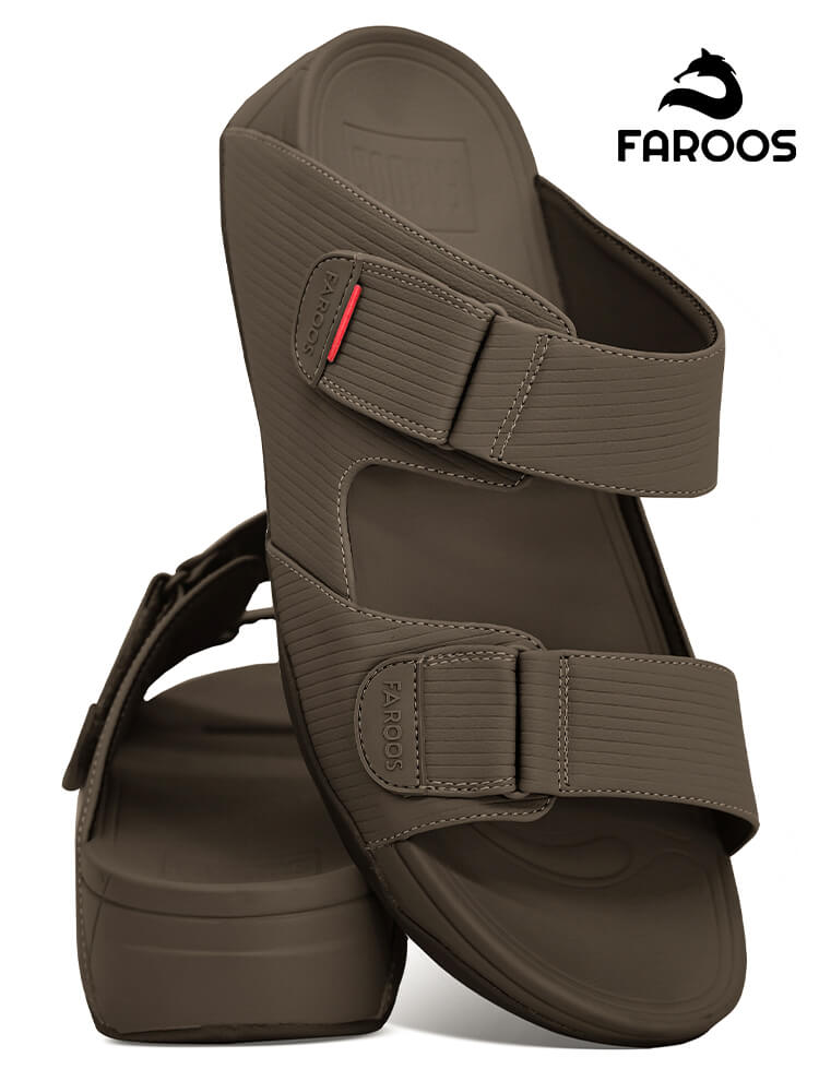 Faroos[F295]M126 Olive Gents Arabic Sandal