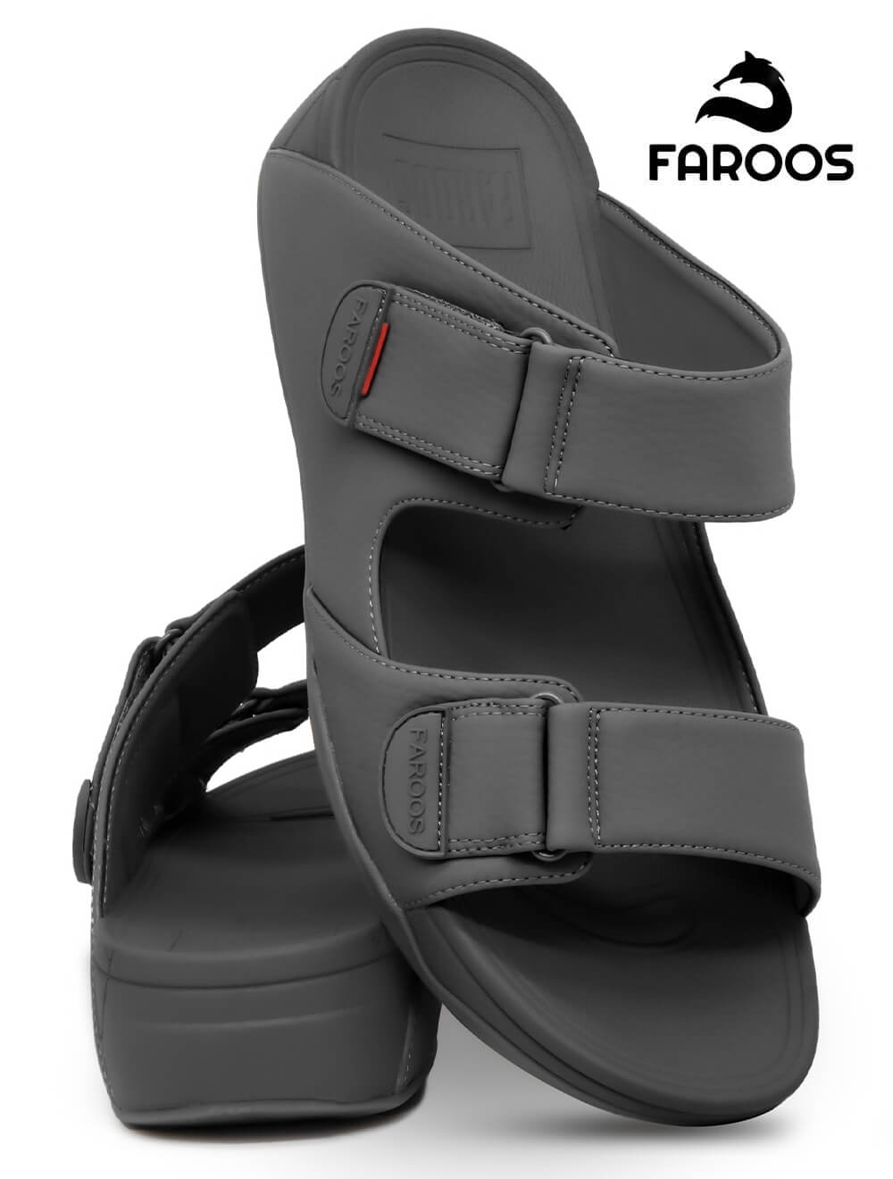 Faroos[F304]M120 Dark Gray Gents Arabic Sandal