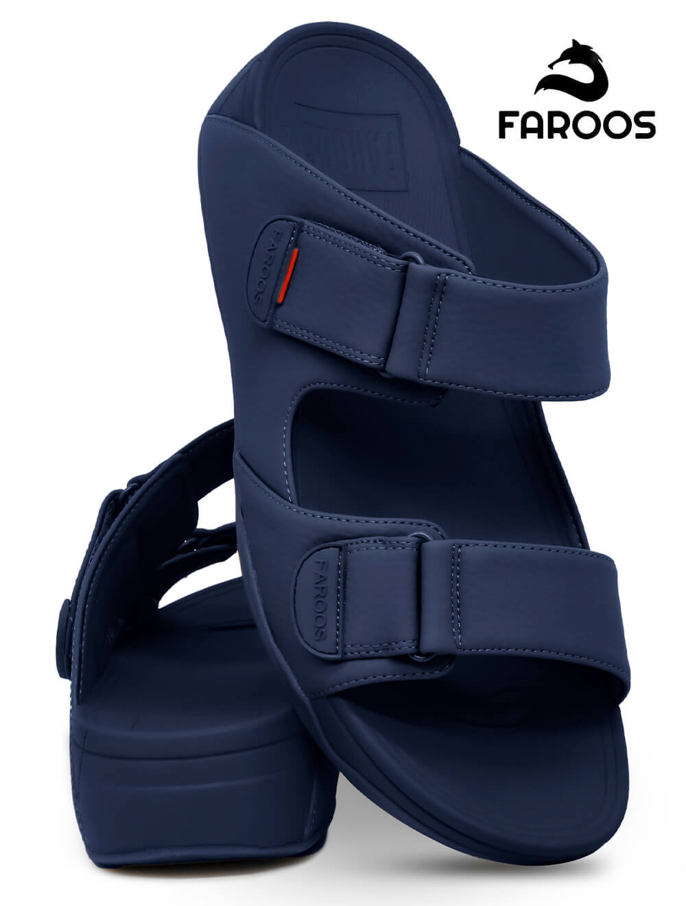 Faroos[F307]M120 Navy Gents Arabic Sandal