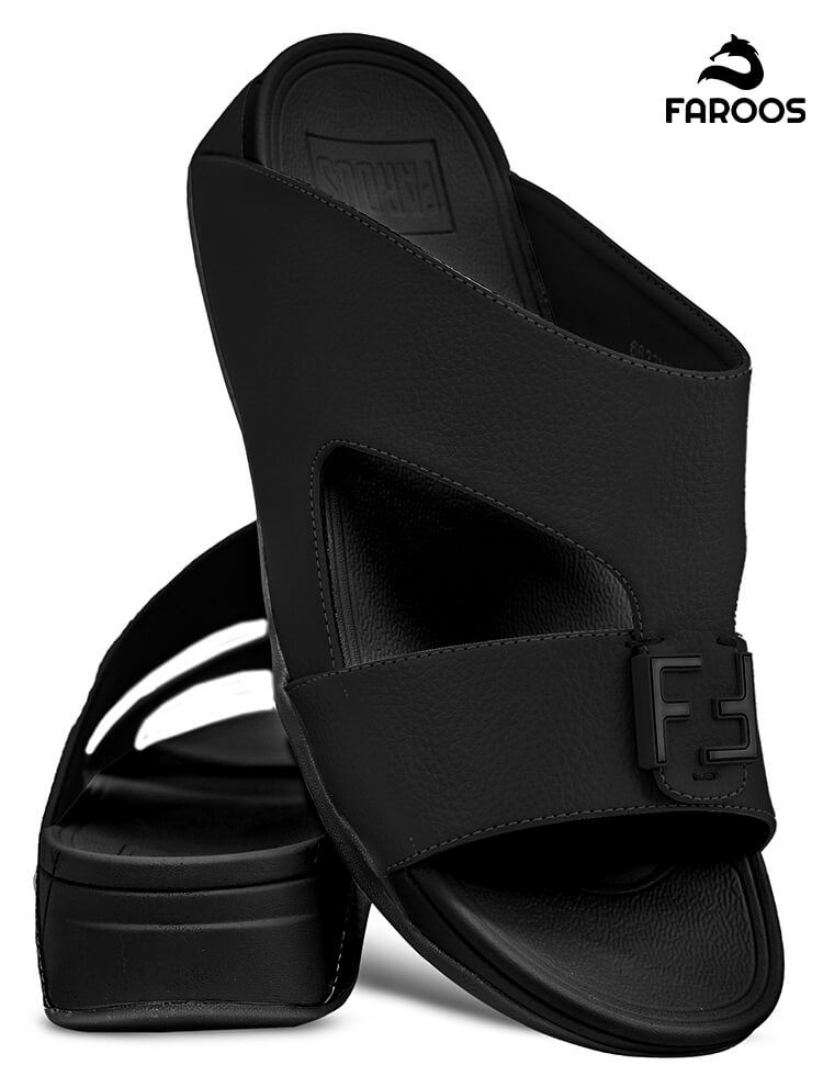 Faroos[F312]M105 Black Gents Arabic Sandal