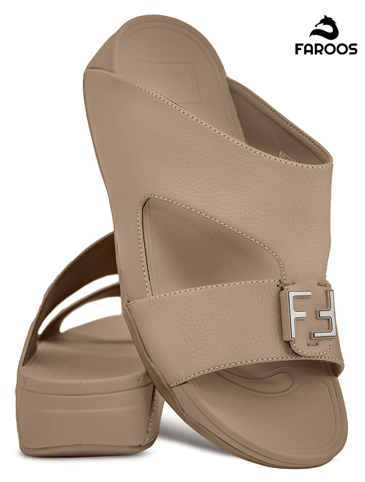 Faroos[F314]M105 Khaki Gents Arabic Sandal