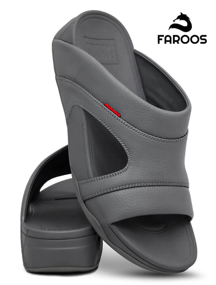 Faroos[F322]M114 Gray Gents Arabic Sandal