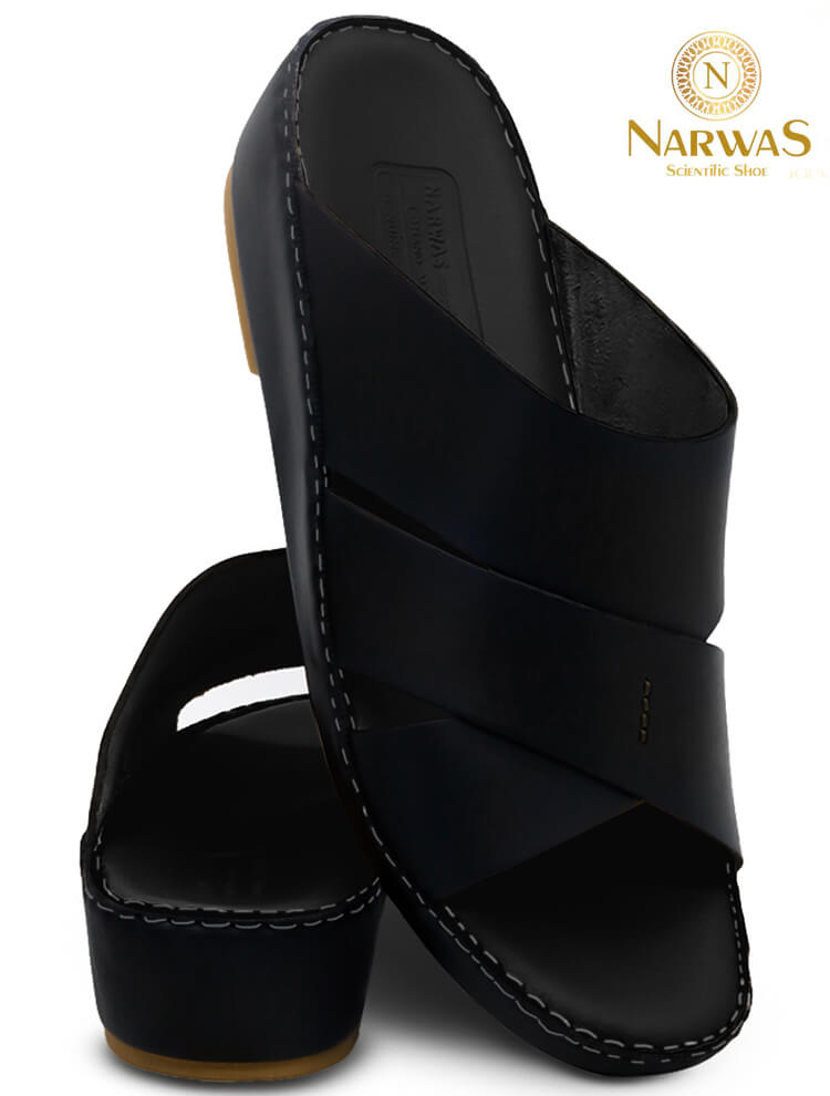 Narwas 453[NG123] Black Gents Arabic Sandal