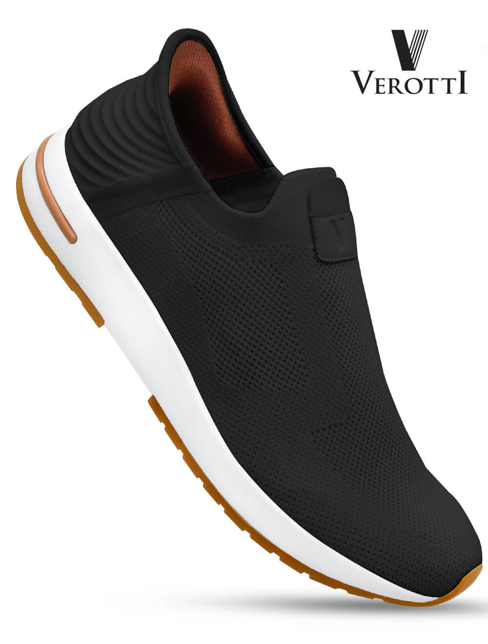 Verotti[X411]930 Black Tan Gents SLIP-INS Shoes